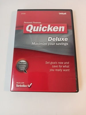 Quicken DELUXE 2008 For Windows PC Software Genuine Pre Owned - Image 1 of 4