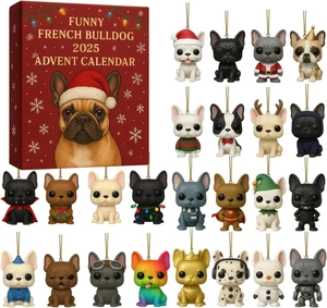 Bulldogge Adventskalender 2025 – 24 Tage Figuren & Deko für Hundeliebhaber - Bild 1 von 4