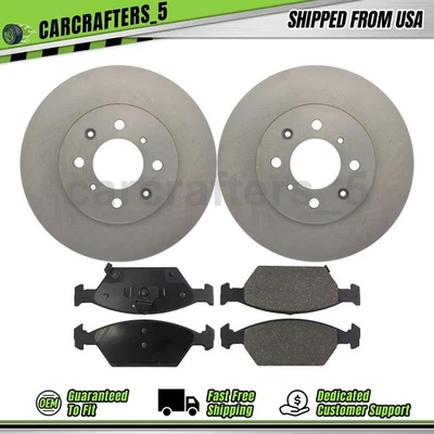 Disc Brake Rotors Brake Pads Set Front for 2010-2014 Honda City Fit 1.5L - Image 1 of 4