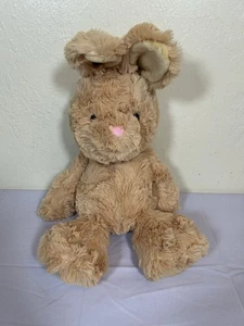 2015 Animal Adventure Bunny Rabbit Tan Brown Plush Stuffed Animal Pink Nose 12” - Picture 1 of 3