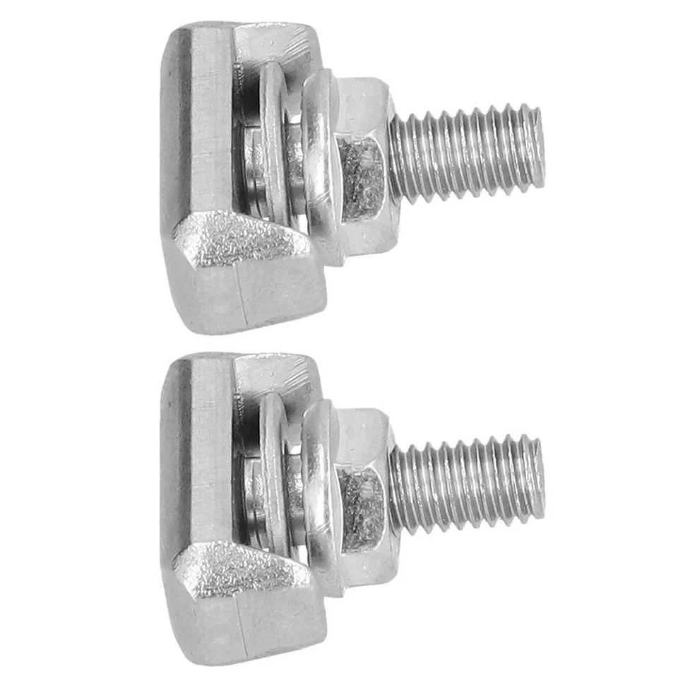 Screws 19116852 Stainless Steel Battery Terminal ReplacementSilver Portable 2Pcs - Image 1 of 4