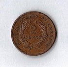 USA 1864 1868 TWO CENT PIECE COIN 2C G / VG AVERAGE CIRCULATED   RANDOM DATE