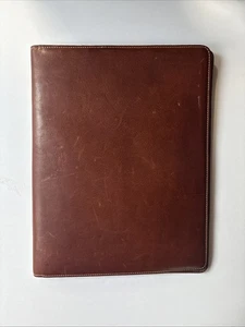 Bosca Italian Cognac Old Leather Portfolio ID Card Pockets Folder USA Made VTG - Picture 1 of 7