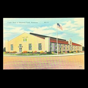 Maxwell Field Cadet Mess Hall Dining Room Alabama Vintage Unposted Postcard - Picture 1 of 5
