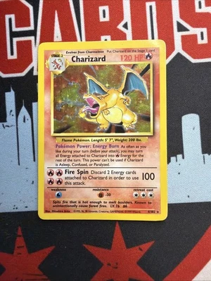 1999 Pokemon Base Set Unlimited Charizard 4/102 Holo Near Mint Condition - Image 1 of 4