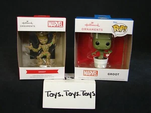 Hallmark Weihnachtsschmuck Marvel Dancing Baby Groot Rocket Marvel Logo SET NEU - Bild 1 von 5
