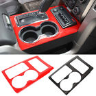 Abs Gear Shift & Cup Holder Frame Cover Trim For Ford F150 Raptor 2009-2014 Red