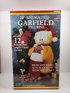 Vintage 20"" animierte Garfield Katze spielt 12 Weihnachtsanmelodien Bewegung große Größe Dekor - Bild 1 von 17