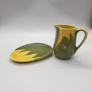 Vintage Shawnee Pottery Corn Pitcher & Underplate - Picture 1 of 3