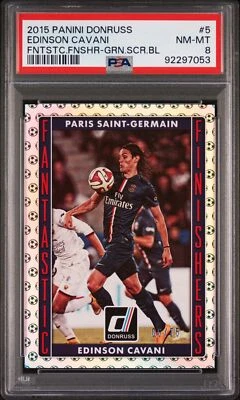 2015 PANINI DONRUSS FANTASTIC FINISHERS #5 EDINSON CAVANI 6/25 PSA 8 - Image 1 of 2