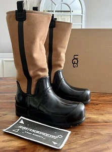 UGG RAINCLOUD TALL CHESTNUT SUEDE WATERPROOF WOMEN'S RAIN BOOTS SIZE US 8 NEW - Picture 1 of 11