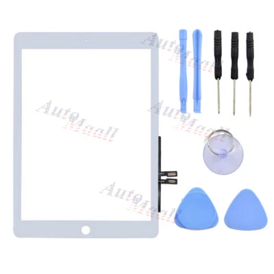 For 2018 iPad 6 6th Gen A1893 A1954 Touch Screen Digitizer Replacement+IC White - Image 1 of 4