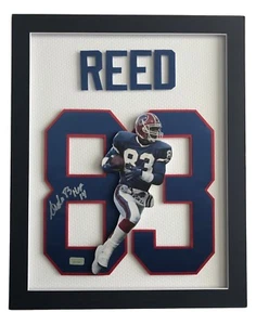 Andre Reed signed Trikot 3D Foto Autogramm COA 16x20 beschriftet Blue Bills - Bild 1 von 10
