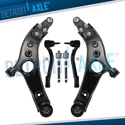 Front Lower Control Arms Inner Outer Tie Rods for 2013 2014 Hyundai Santa Fe XL - Image 1 of 4