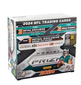 2024 Panini PRIZM NFL Football Trading Cards 24 pezzi scatola al dettaglio a portata di mano veloce - Foto 1 di 1