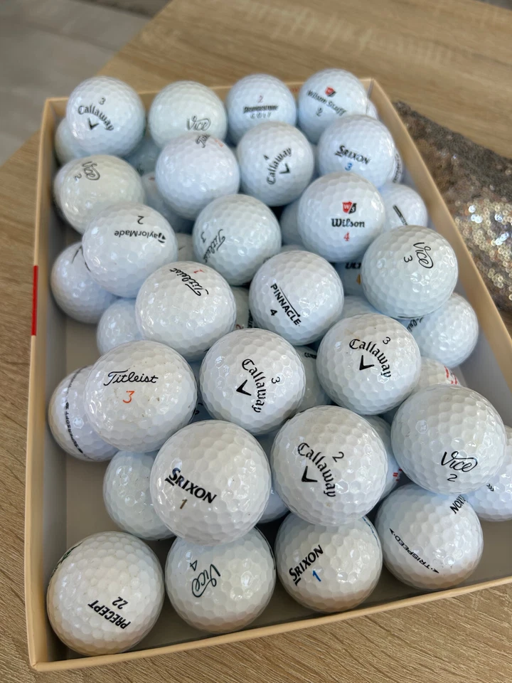 50 Golfbälle Marken Mix, Titleist, Callaway, Wilson, Nike, TaylorMade, Vice etc. - Bild 1 von 1