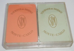 Bridge Tournament of Monte-Carlo,2 decks for 112 vintage Play cards +8 Jolly#A63 - Picture 1 of 7