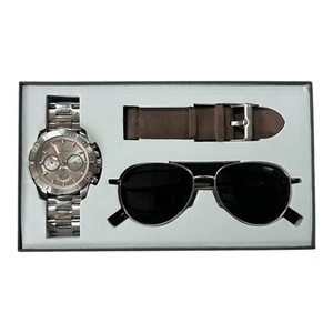 Vince Camuto Men's VC/1147GYSVST Chronograph Watch - Band - Sunglasses Set #B9 - Picture 1 of 1