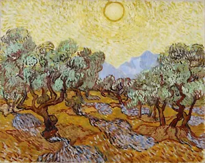 VINCENT VAN GOGH Kunstposter oder gerollter Leinwanddruck "OLIVENBÄUME" - Bild 1 von 1