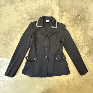 Cabi Charlie Jacket Womens XS Gray Heathered Pockets Stretch Single Breasted - Picture 1 of 9