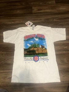 Vintage MLB Wrigley Field Chicago Cubs T Shirt Men’s Large #Y - Picture 1 of 3
