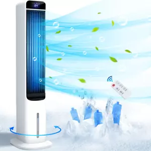 Evaporative Air Cooler Tower Fan Portable Air Conditioners Indoor 3-In-1 Humidif - Picture 1 of 10