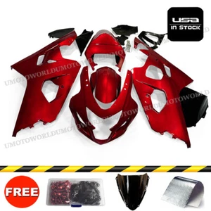 Red Fairing Kit w/ Bolts For Suzuki GSXR600/750 2004-2005 ABS Injection Bodywork - Picture 1 of 17