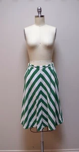 Anthropologie Briefmarke Marke grün weiß Aline Chevron Streifen Rock Größe 0 - Bild 1 von 6