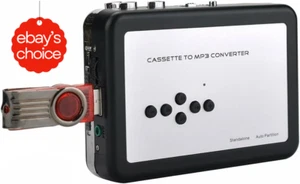 Retro Cassette to MP3 Converter USB Tape Recorder Music Player Audio Transfer - Picture 1 of 12