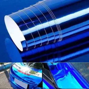 5 Meter Blau Vinyl Wrap Aufkleber Chrom Abdeckfolie Autoaufkleber Motorrad - Bild 1 von 17