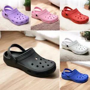 Unisex Slip-On Clogs – Lightweight Comfort Hollow Slip-On with Secure Strap - Picture 1 of 47