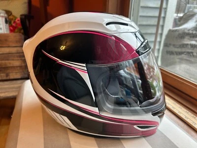 icon salient airmada Full Face Mujer XS Casco Moto Rosa Blanco Negro Foto 1 de 4