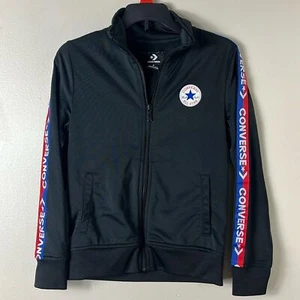 Converse Big Boys Black Tricot Track Jacket Kid’s Size 8/10 years - Picture 1 of 8