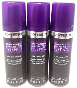 (3) Covergirl Simply Ageless Skin Perfector Essence Hydro Tint Sealed 80 - Deep - Picture 1 of 3
