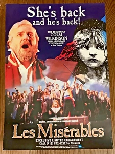 LES MIS COLM WILKINSON ~ LAST PERFORMANCE~ - Picture 1 of 1