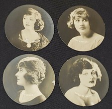 1924 - GODFREY PHILLIPS - SILENT FILM - MOVIE STARS - CIRCULAR TOBACCO CARDS (4)