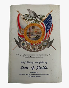 1953 History/Civics  of Florida Tourist Souvenir Travel Booklet - 70 Pages (T53) - Bild 1 von 24