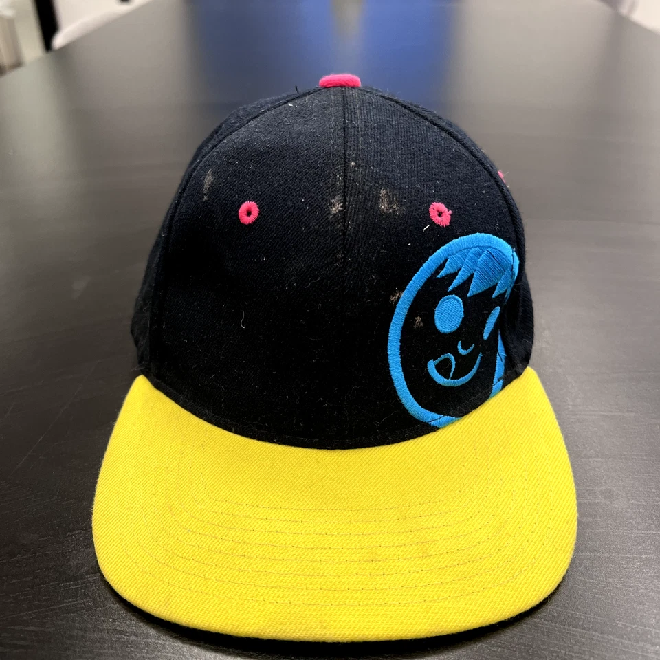 NEFF Gorra Sombrero Sonrisa Elástico Ajustado JUVENTUD Béisbol Negro Amarillo Azul Monopatín Foto 1 de 4