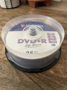 20 Verbatim DVD+R 16X 4.7GB Silver Branded Logo Media Discs - Opened Item - Picture 1 of 4