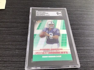 2008 Topps Finest Finest Moments Green Peyton Manning #FM-PM  140/199  SGC 9 - Picture 1 of 3