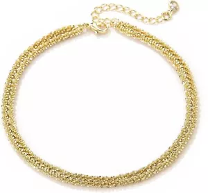 18k Real Gold Plated Anklet Women Summer Beach Jewelry Delicate Waterproof - Picture 1 of 6
