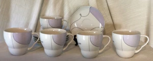 5 Sasaki Firefly Cup & Saucer Sets Designed by Amy Ferelli Japanese Porcelaine - Picture 1 of 5
