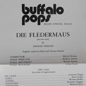 Ópera Filarmónica Vintage Buffalo Pops Die Murciélago Johann Melvin Strauss - Imagen 1 de 4