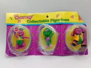 Lot of 3 Vtg Barney Dinosaur Cake Decorations Party Favors 1993 Lyons PVC  - Picture 1 of 9