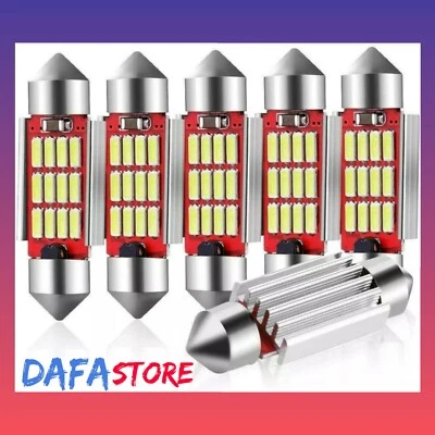 6 LED Festoon 36mm 12 SMD 4014 Canbus Lampade Luci BIANCO Interno Targa C5W - Immagine 1 di 3