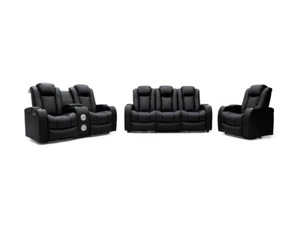 Electric Recliner Sofa Tech 8-Smart Cinema Black 3,2,1 Cupholders, USB, LED - Picture 1 of 36