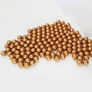 OD 0.9mm-45mm Precision Brass Solid Beads Industrial Bearing Ball Copper Sphere - Photo 1/6