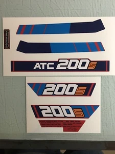Honda 1985 200s  ATC200S Rear fender decals and warnings  Reproduction Decal Sti - Picture 1 of 4