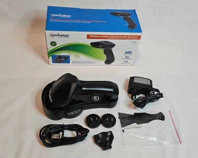 Manhattan 178495 USB-Kit Barcode-Scanner Bluetooth® 1D CCD Schwarz Hand-Scanner - Bild 1 von 4