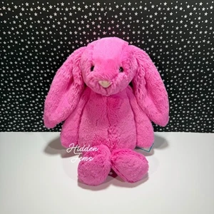 AUTHENTIC❣️Jellycat MEDIUM BASHFUL HOT PINK BUNNY - 12" Soft Plush Toy Lovey NWT - Picture 1 of 5